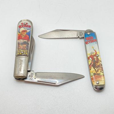 LOT 74: Collection of Red Ryder Memorabilia - Pocket Knives, Limited Edition Belt Buckle, Pocket Watch and More