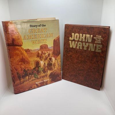 LOT 77: Vintage John Wayne Quartz Wall Clock with Collection of Books
