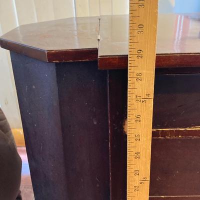 LOT 78: Vintage Wooden Martha Washington Sewing Cabinet with Contents