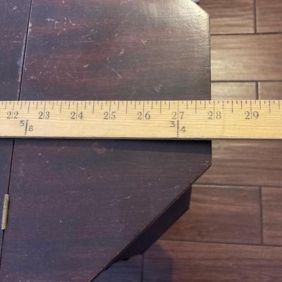 LOT 78: Vintage Wooden Martha Washington Sewing Cabinet with Contents