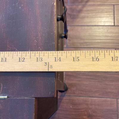 LOT 78: Vintage Wooden Martha Washington Sewing Cabinet with Contents