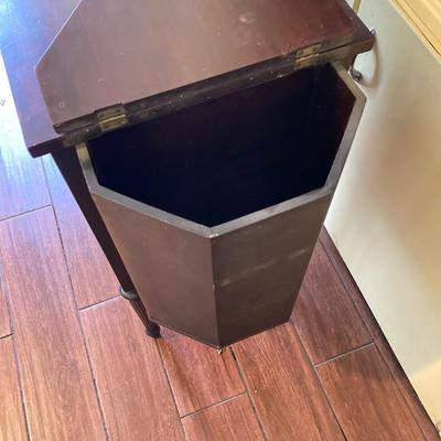 LOT 78: Vintage Wooden Martha Washington Sewing Cabinet with Contents