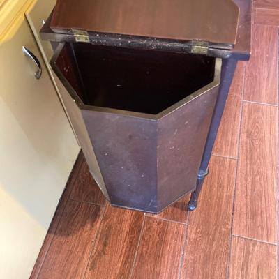 LOT 78: Vintage Wooden Martha Washington Sewing Cabinet with Contents