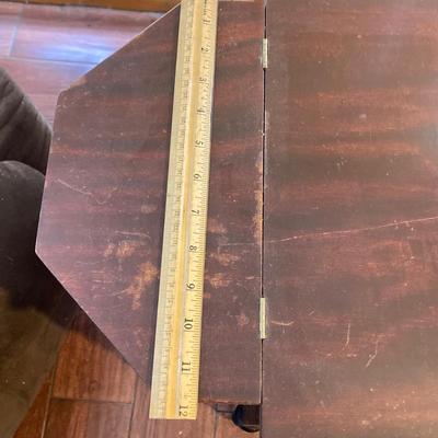 LOT 78: Vintage Wooden Martha Washington Sewing Cabinet with Contents