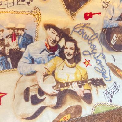 LOT 81: Vintage Western Themed Collection - Quilted Throw Blanket, Red Ryder Comic, Black and White Photographs