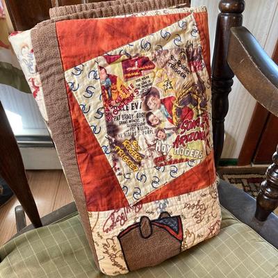 LOT 81: Vintage Western Themed Collection - Quilted Throw Blanket, Red Ryder Comic, Black and White Photographs