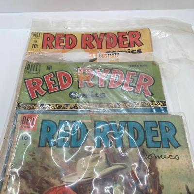 LOT 81: Vintage Western Themed Collection - Quilted Throw Blanket, Red Ryder Comic, Black and White Photographs