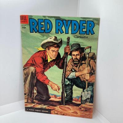 LOT 81: Vintage Western Themed Collection - Quilted Throw Blanket, Red Ryder Comic, Black and White Photographs