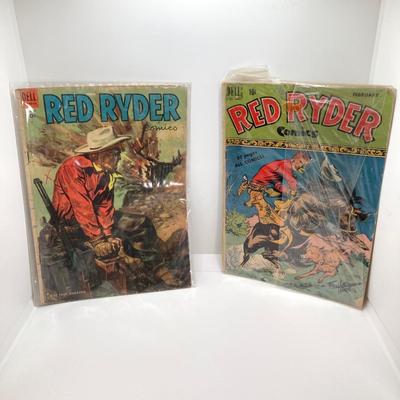 LOT 81: Vintage Western Themed Collection - Quilted Throw Blanket, Red Ryder Comic, Black and White Photographs