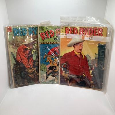 LOT 81: Vintage Western Themed Collection - Quilted Throw Blanket, Red Ryder Comic, Black and White Photographs