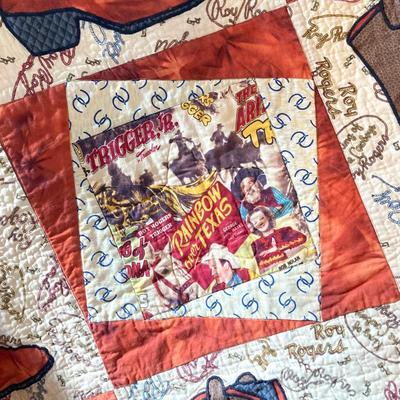 LOT 81: Vintage Western Themed Collection - Quilted Throw Blanket, Red Ryder Comic, Black and White Photographs