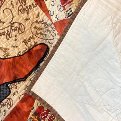 LOT 81: Vintage Western Themed Collection - Quilted Throw Blanket, Red Ryder Comic, Black and White Photographs