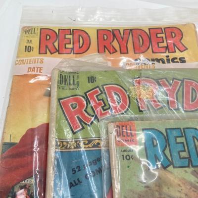 LOT 81: Vintage Western Themed Collection - Quilted Throw Blanket, Red Ryder Comic, Black and White Photographs