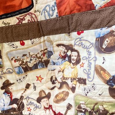 LOT 81: Vintage Western Themed Collection - Quilted Throw Blanket, Red Ryder Comic, Black and White Photographs