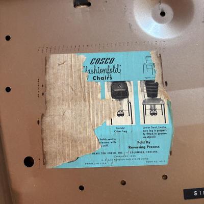 LOT 82: Set of 4 Vintage Cosco Folding Chairs