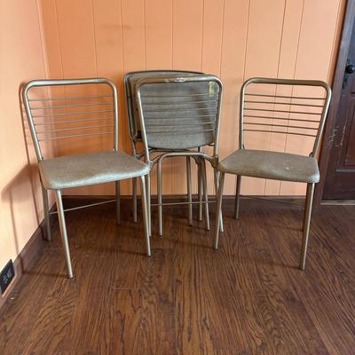 LOT 82: Set of 4 Vintage Cosco Folding Chairs