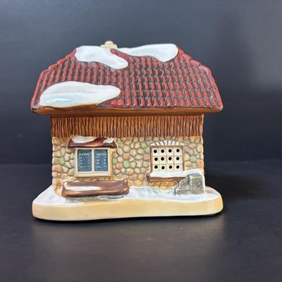 LOT 86: M.J. Hummel Holiday Village: Heavenly Harmony Church & All Aboard Bahnhof Bavarian Cottage