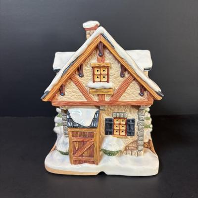 LOT 87: M.J. Hummel Holiday Village: Winter Comfort Restaurant & Village Pharmacy