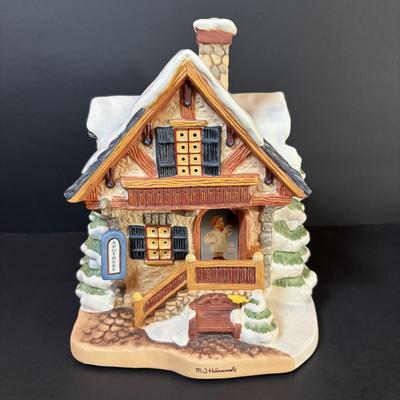 LOT 87: M.J. Hummel Holiday Village: Winter Comfort Restaurant & Village Pharmacy