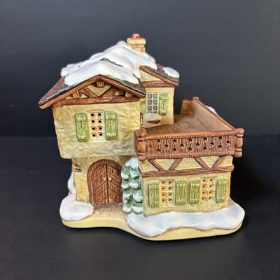 LOT 87: M.J. Hummel Holiday Village: Winter Comfort Restaurant & Village Pharmacy