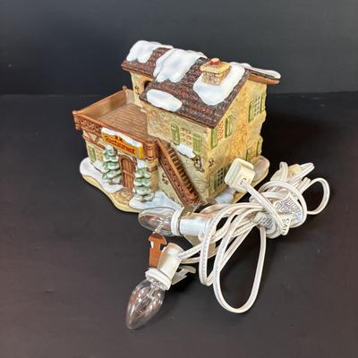 LOT 87: M.J. Hummel Holiday Village: Winter Comfort Restaurant & Village Pharmacy