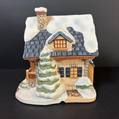 LOT 87: M.J. Hummel Holiday Village: Winter Comfort Restaurant & Village Pharmacy