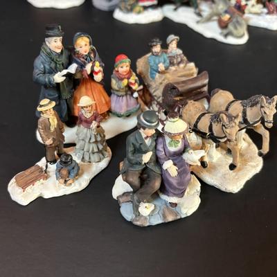 LOT 88: M.J. Hummel Holiday Village Bakery & Christmas Village Acessories