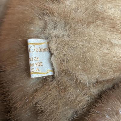 LOT 93: Vintage Handmade Mothers Grimm Real Genuine Mink Fur 18" Teddy Bear Jointed & Lenox Smithsonian Institution Centennial...