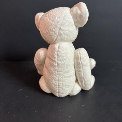 LOT 93: Vintage Handmade Mothers Grimm Real Genuine Mink Fur 18" Teddy Bear Jointed & Lenox Smithsonian Institution Centennial...