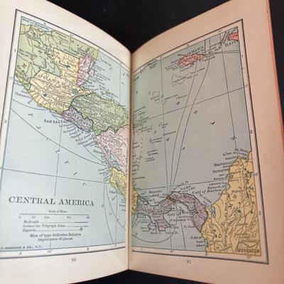 LOT 94: Vintage Putnam's Handy Map Book, Vintage Road Maps, Vintage Railway Share Plaque, HO Scale Boston Elevated Type 5 Streetcar,...