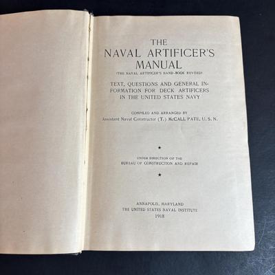 LOT 95: Vintage US Naval Artificer's Manuel, US Navy War Photographs, The Blue Jackets Manual 1940, Sergeant Terri Bull Infantry...