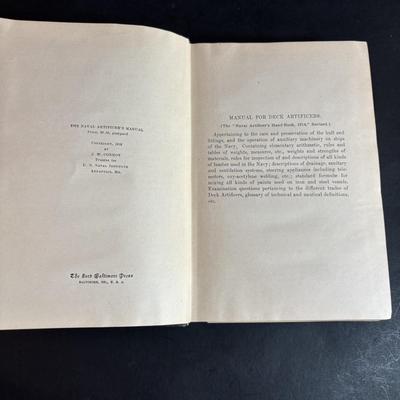 LOT 95: Vintage US Naval Artificer's Manuel, US Navy War Photographs, The Blue Jackets Manual 1940, Sergeant Terri Bull Infantry...