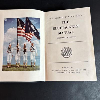 LOT 95: Vintage US Naval Artificer's Manuel, US Navy War Photographs, The Blue Jackets Manual 1940, Sergeant Terri Bull Infantry...