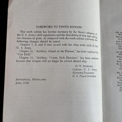 LOT 95: Vintage US Naval Artificer's Manuel, US Navy War Photographs, The Blue Jackets Manual 1940, Sergeant Terri Bull Infantry...