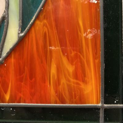 LOT 97: Handcrafted Seahorse-Stained Glass