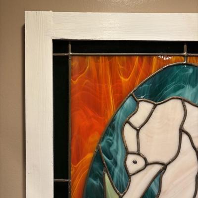 LOT 97: Handcrafted Seahorse-Stained Glass