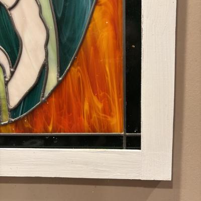 LOT 97: Handcrafted Seahorse-Stained Glass