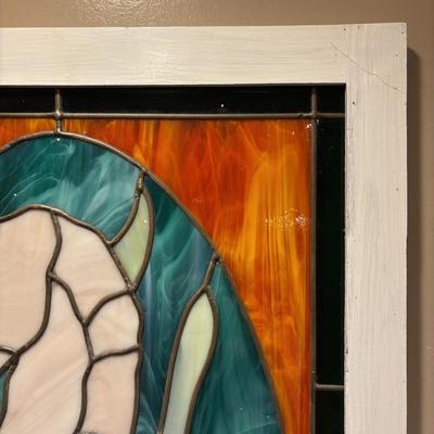 LOT 97: Handcrafted Seahorse-Stained Glass