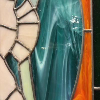 LOT 97: Handcrafted Seahorse-Stained Glass