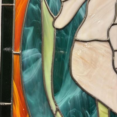 LOT 97: Handcrafted Seahorse-Stained Glass
