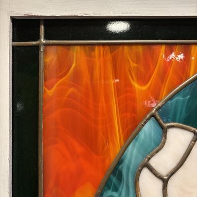LOT 97: Handcrafted Seahorse-Stained Glass