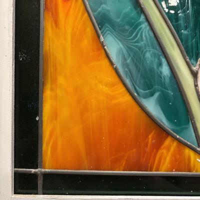 LOT 97: Handcrafted Seahorse-Stained Glass