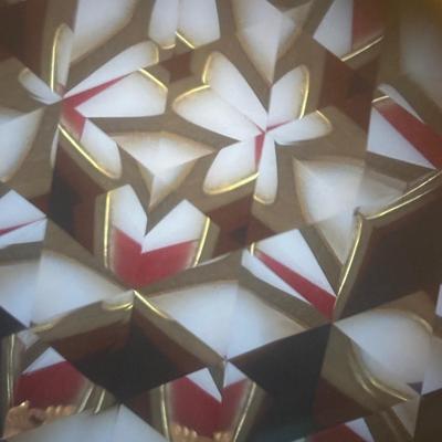 LOT 91: The San Franciso Music Box Company Wood & Brass Moving Kaleidoscope - Works