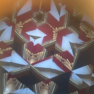 LOT 91: The San Franciso Music Box Company Wood & Brass Moving Kaleidoscope - Works