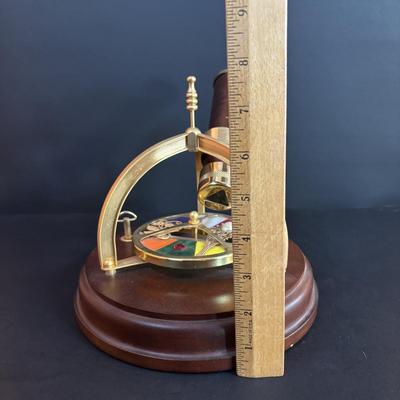 LOT 91: The San Franciso Music Box Company Wood & Brass Moving Kaleidoscope - Works