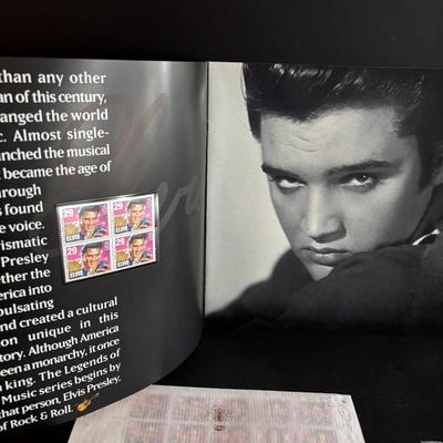 LOT 98: Elvis Presley Collection: Stamps, 8-Tracks, Magazines along with A Century of Country Book