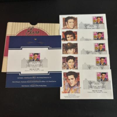 LOT 98: Elvis Presley Collection: Stamps, 8-Tracks, Magazines along with A Century of Country Book