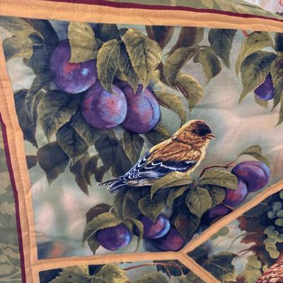 LOT 99: Audubon Nature Encyclopedia Volumes 1-12, Handmade Bird Wall Hanging Quilt, Crystal Hummingbird Paperweight & More
