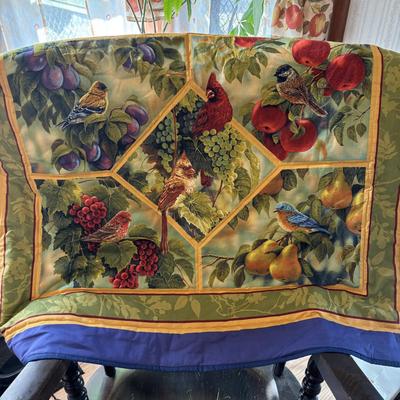 LOT 99: Audubon Nature Encyclopedia Volumes 1-12, Handmade Bird Wall Hanging Quilt, Crystal Hummingbird Paperweight & More