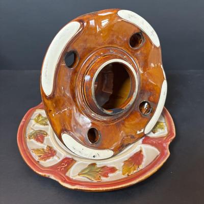 LOT 100: Holiday Entertaining Collection & More: Pfaltzgraff Winterberry Divided Platter, Princess House Ice Bucket & Oil Lamp,...